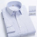 New Men's Dress Shirts Long Sleeves Formal Business Striped Casual Shirts Top