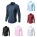 Men Classic Fit Long-Sleeve Wrinkle Resistant Button Down Premium Dress Shirt