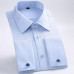 Men's French Cuff Shirts Long Sleeves Business Casual Formal Slim Dress Shirts