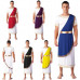 Men Toga Greek God Costume Short Sleeve Roman Cosplay Robe Toga Roman Costume