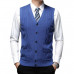 Men Classic Button Knitted Sweater Vest Shawl Collar Sleeveless Cardigan M-3XL