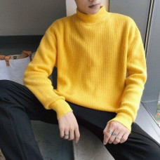 Men's Winter Warm Casual Sweater Turtleneck Knitwear Cashmere Woolen Pullover