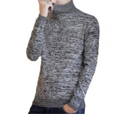 Mens Casual Winter Sweater Warm Thicken High Neck Wool Fur Pullover Leisure Soft