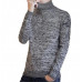 Mens Casual Winter Sweater Warm Thicken High Neck Wool Fur Pullover Leisure Soft