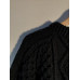 No Label Black Knitted chunky fishermans Sweater  Bin-N