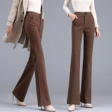 Dress Pants Women's Size Bootcut Trousers High Rise Office Career Black Brown