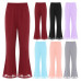 Womens Flared Bottoms Concert Trousers Chiffon Pants Long Leggings Elegant