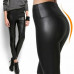 Faux PU Leather Skinny Pants High Waist Push Up Butt Lift Stretch Matte Leggings