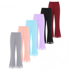 Womens Flared Bottoms Loose Pants No-pilling Trousers Casual Clubwear Concert