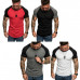 Mens T-shirt Fitness Athletic T-shirt Round Neck Casual Top Breathable Muscle