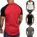 Mens T-shirt Fitness Athletic T-shirt Round Neck Casual Top Breathable Muscle