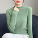 Womens Fall Winter Mock Neck Slim fit Stretchy Base Sweaters Warm Knitting Tops