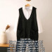 Women Sweater Vest Waistcoat Jumper Knit Tank Top V Neck Sleeveless Pullover