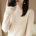 Women's Slim Half-Turtleneck Cashmere Wool Knitted Jumper Pullover Soft Sweaters