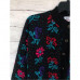 Vintage Black And Pink Floral Grandma Cardigan Sweater