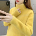 Fashion Womens Long Sleeved Faux Mink Fur Loose Casual Turtleneck Sweater